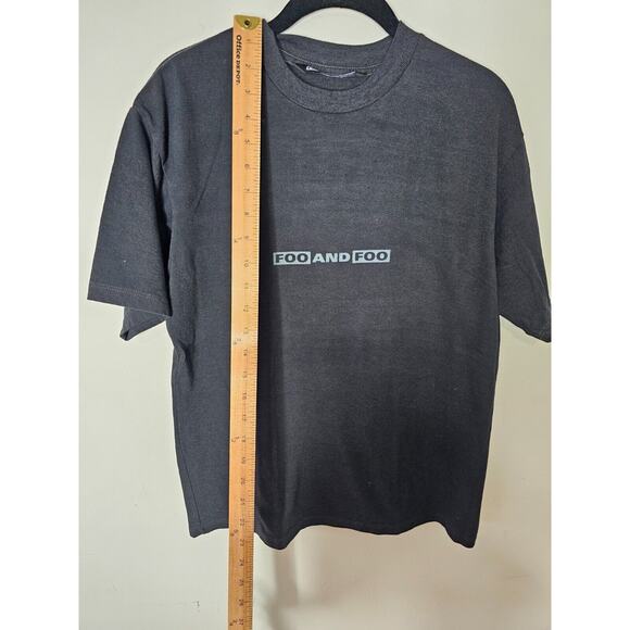 NWOT Foo And Foo Black Short Sleeve Tee With Foo And Foo Logo Graphic Small - Picture 5 of 7